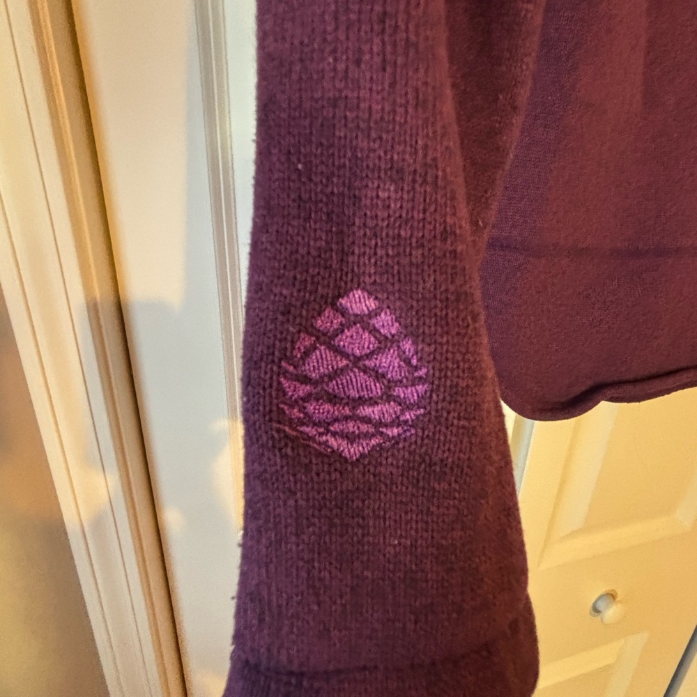 Stio Women's Rich Purple Mock Neck Sweater - Picture 4 of 5